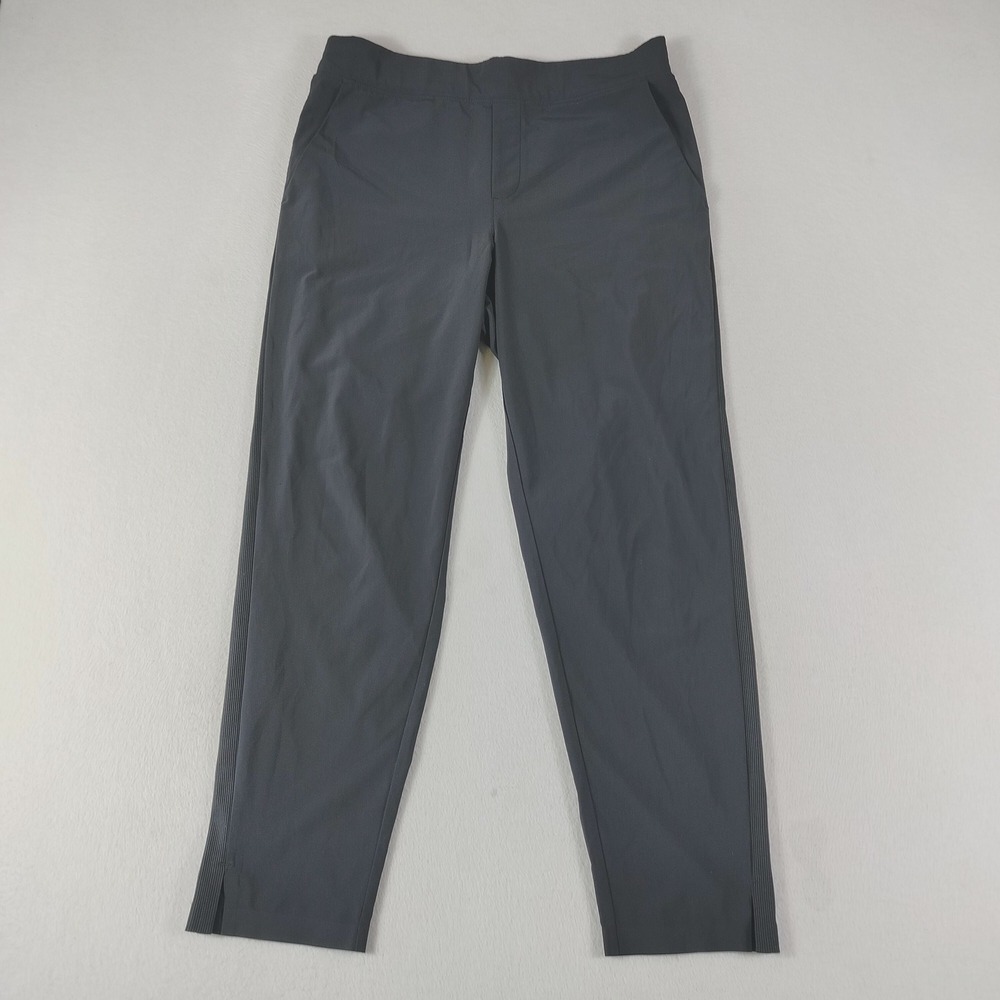 Athleta Brooklyn Ankle Pant Womens 10 Black Stretch Tapered Pants Casual Modern